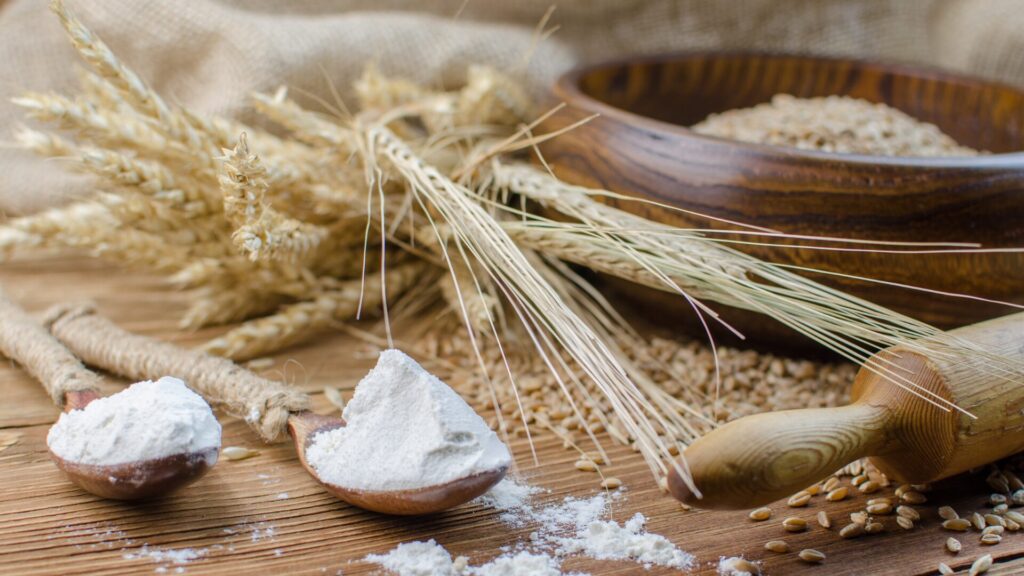 精製された小麦粉の写真