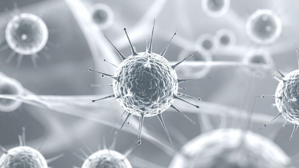 薬剤耐性菌（スーパーバグ）のイメージ。抗生物質が効かない菌の出現は、2050年にはがんを超える死因になると予測されている。」